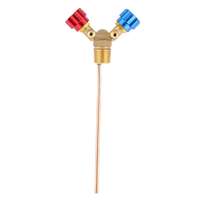 Refrigerant Recovery Special Valve, High and Low Pressure Horn Valve Explosion-Proof Switch, 30CM Length Copper Tube - Image 1
